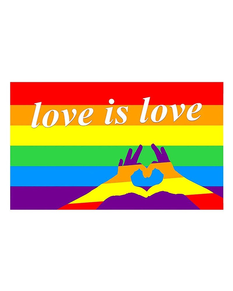 Drapeau Rainbow Love is Love Coeur 60 x 90cm