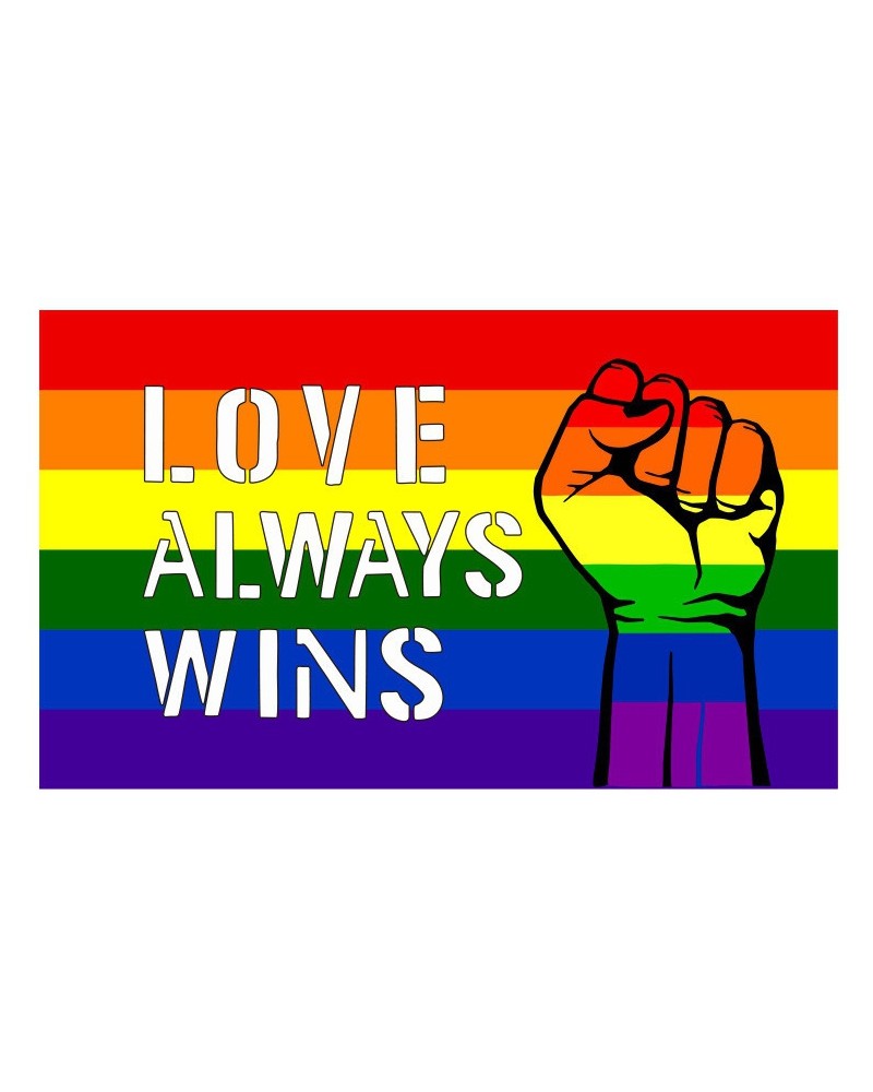 Drapeau Rainbow Love Always Wins 60 x 90cm