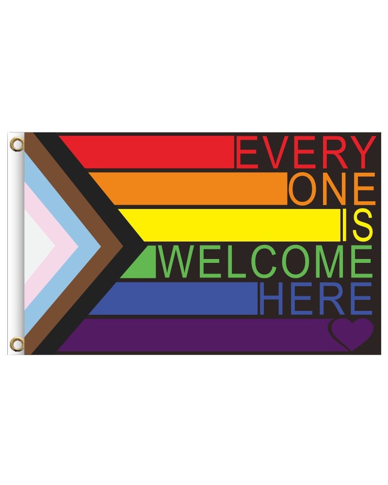 Drapeau LGBT+ Welcome Here 90 x 150cm