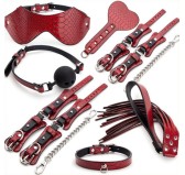 Kit BDSM 7 Pièces Caïman Rouge