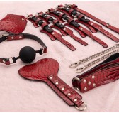 Kit BDSM 7 Pièces Caïman Rouge Kit BDSM 7 Pièces Caïman Rouge