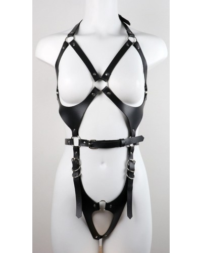 Harnais Combi Punk Breast Noir