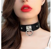 Collier ras de cou Large Anneau métal Collier ras de cou Large Anneau métal