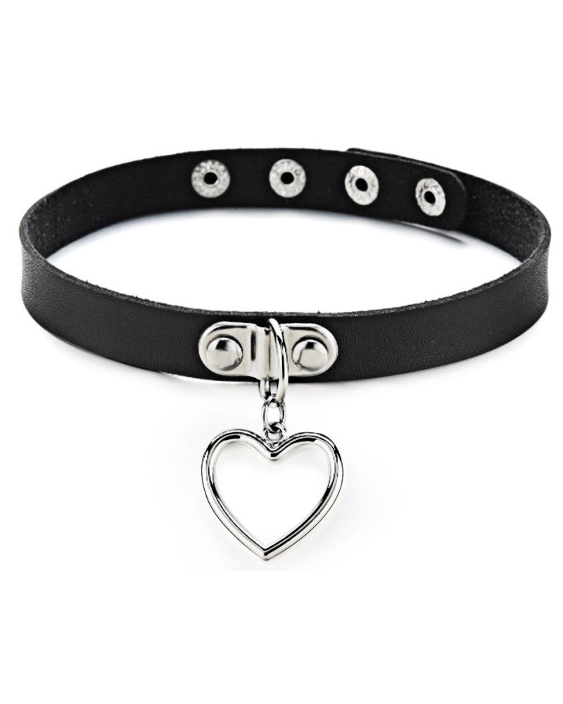 Collier Pendentif Coeur Aleena Noir