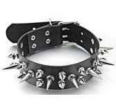 Collier avec pointes Punk Queen Noir Collier avec pointes Punk Queen Noir
