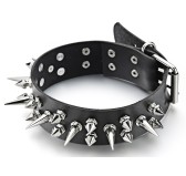 Collier avec pointes Punk Queen Noir Collier avec pointes Punk Queen Noir