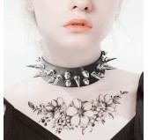 Collier avec pointes Punk Queen Noir Collier avec pointes Punk Queen Noir