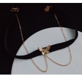 Collier ras de cou Butterfly - Noir Collier ras de cou Butterfly - Noir