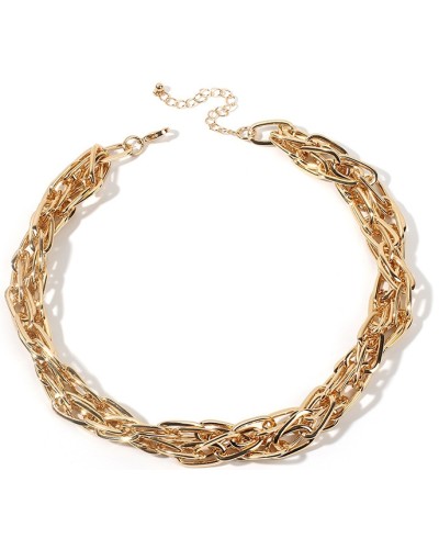 Collier Double Chain doré