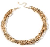 Collier Double Chain doré