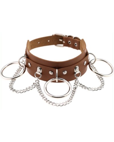 Collier O RING CHAIN Marron