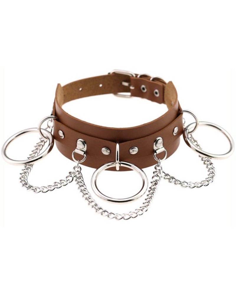 Collier O RING CHAIN Marron