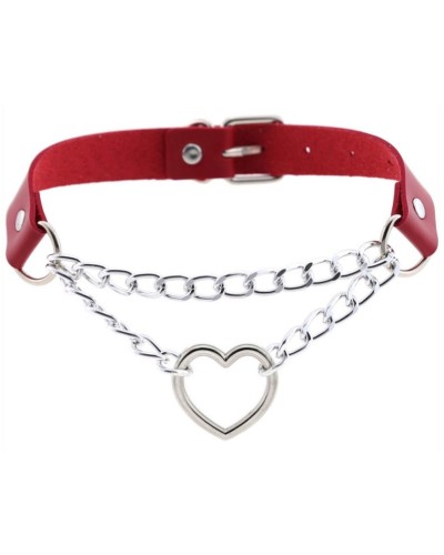 Collier sexy Heart Chain Rouge