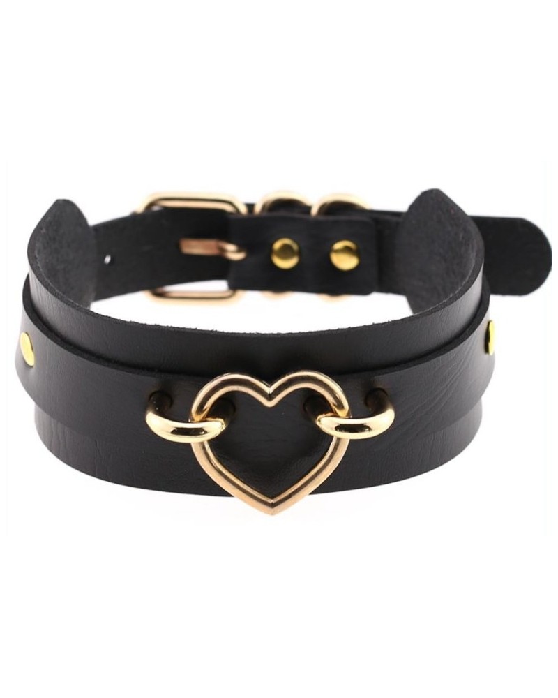 Collier Fantaisie Golden Heart Noir