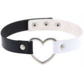 Ras de cou Heart Duo Blanc-Noir Ras de cou Heart Duo Blanc-Noir