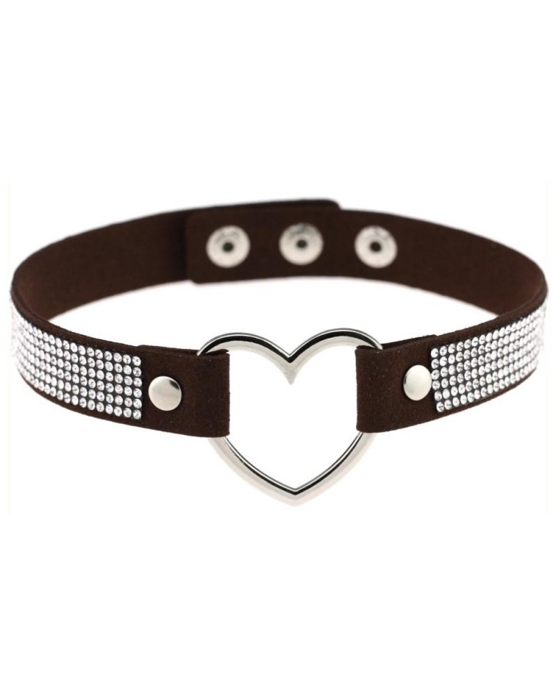 Ras de cou Heart Strass Noir Ras de cou Heart Strass Noir