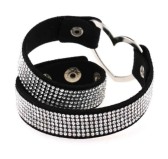 Ras de cou Heart Strass Noir Ras de cou Heart Strass Noir