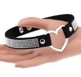 Ras de cou Heart Strass Noir Ras de cou Heart Strass Noir