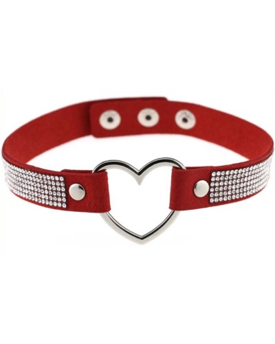 Ras de cou Heart Strass Rouge