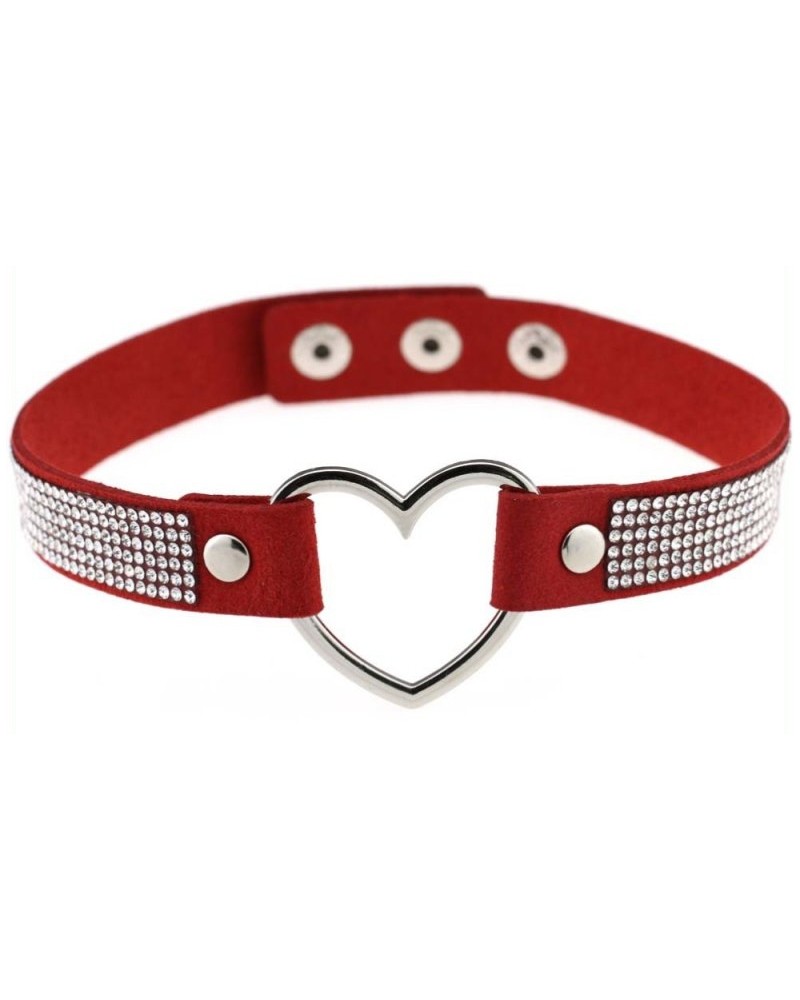 Ras de cou Heart Strass Rouge