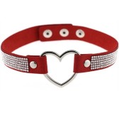 Ras de cou Heart Strass Rouge