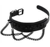 Collier à pointes Piky Noir Collier à pointes Piky Noir