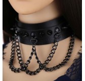 Collier à pointes Piky Noir Collier à pointes Piky Noir