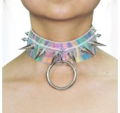 Collier à pointes Strobo Laser Argenté Collier à pointes Strobo Laser Argenté
