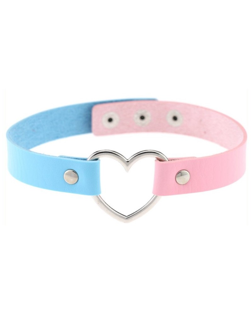 Ras de cou HEART DUO Bleu-Rose Ras de cou HEART DUO Bleu-Rose