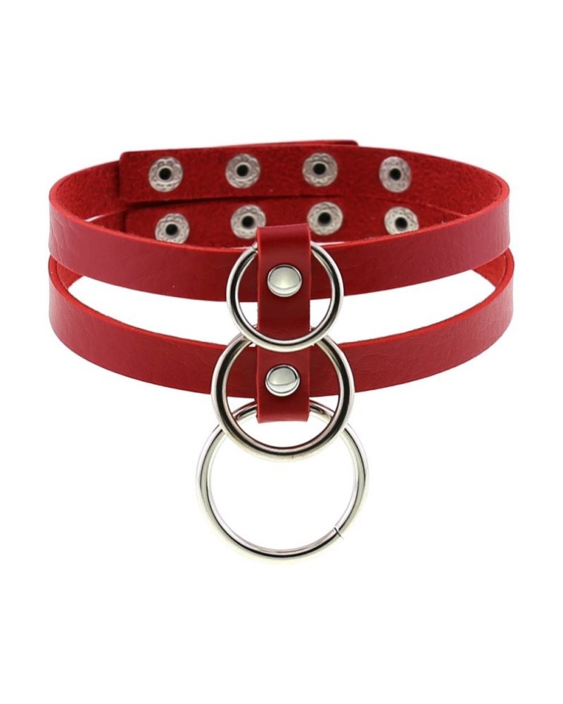 Ras de cou Tri Rings Rouge