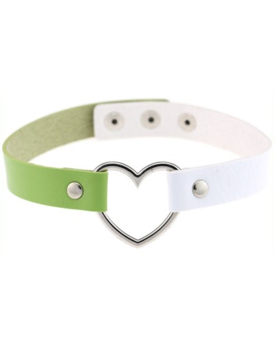 Ras de cou Heart Duo Blanc-Vert