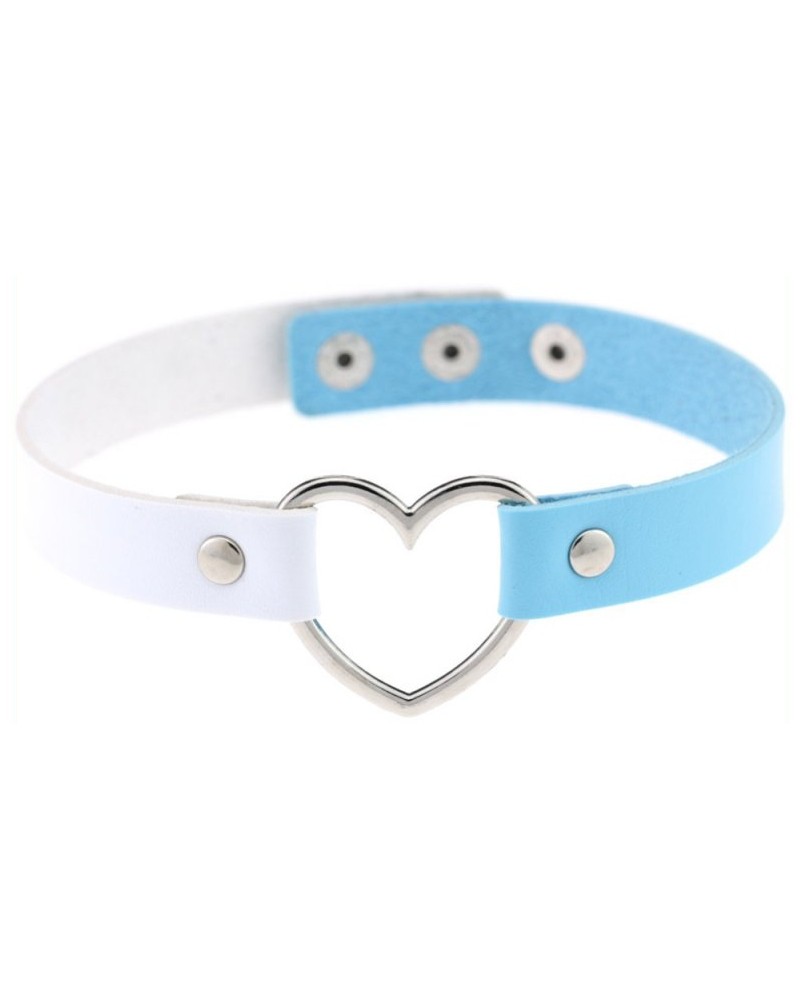 Ras de cou Heart Duo Blanc-Bleu Ras de cou Heart Duo Blanc-Bleu