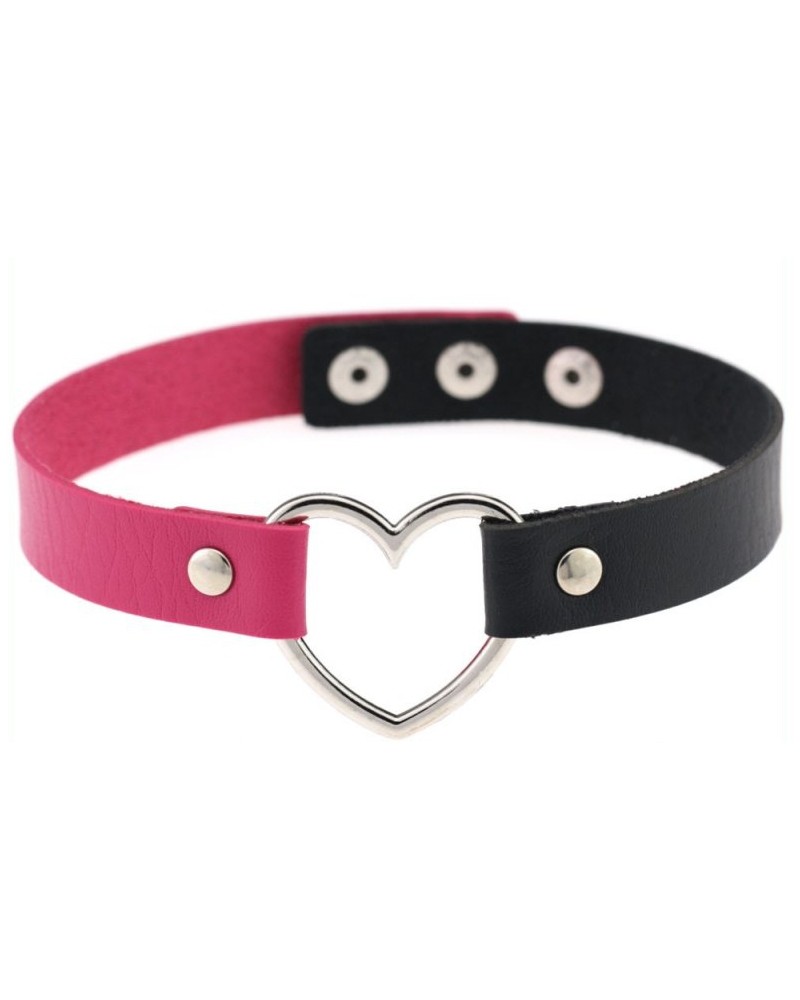 Ras de cou Heart Duo Noir-Violet Ras de cou Heart Duo Noir-Violet