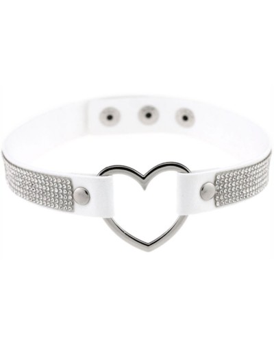 Ras de cou Heart Strass Blanc