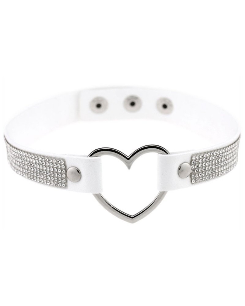 Ras de cou Heart Strass Blanc