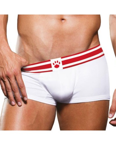 Boxer Trunk Prowler Blanc-Rouge