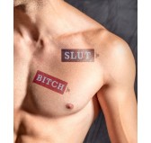 Tatouage éphémère MrB Slut / Bitch 15 x 5cm
