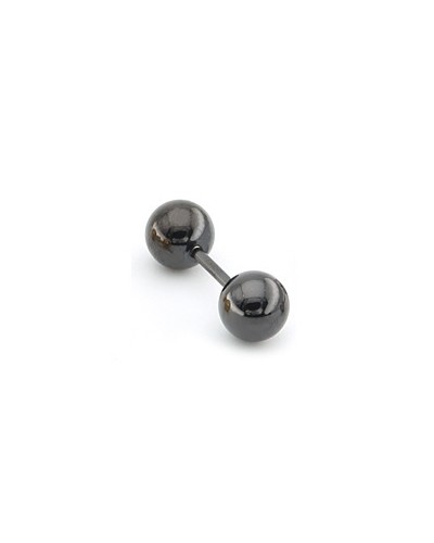 Clou d'oreille Ball Duo Noir