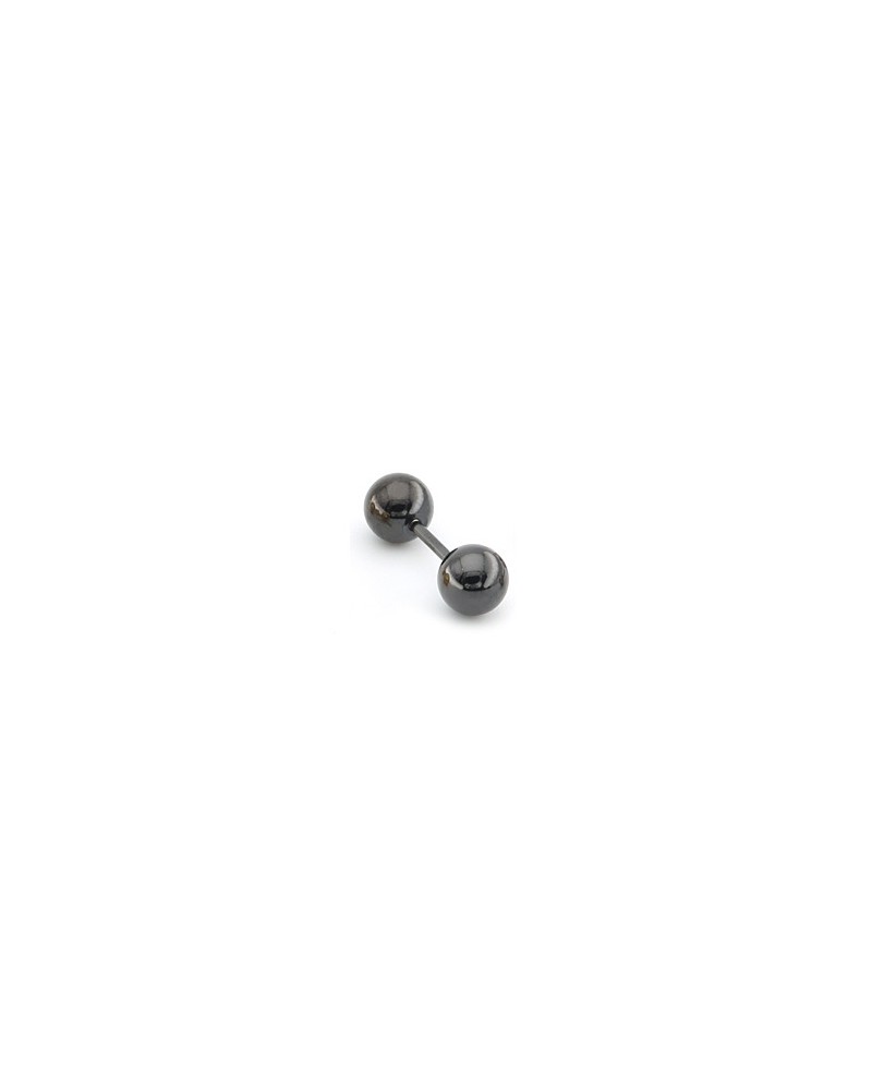 Clou d'oreille Ball Duo Noir