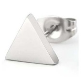 Clou d'oreille TRIANGLE 6mm argenté