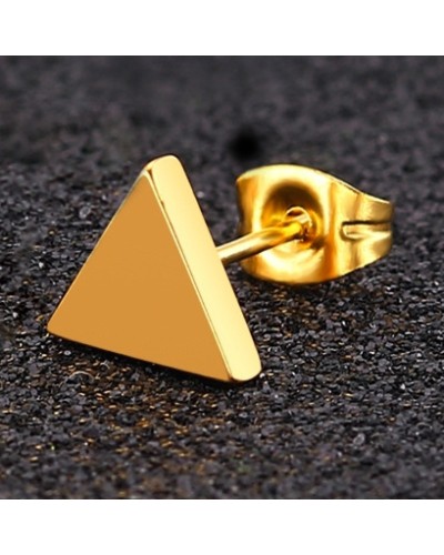 Clou d'oreille Triangle 6mm doré