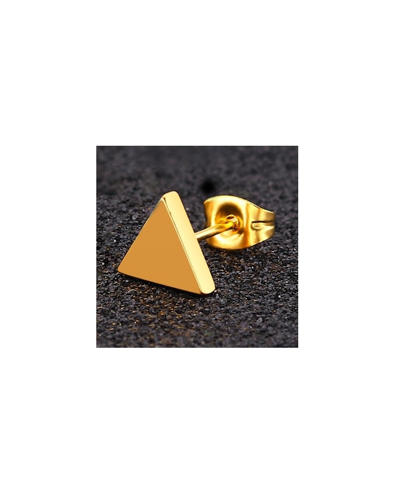 Clou d'oreille Triangle 6mm doré