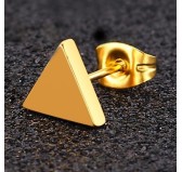 Clou d'oreille Triangle 6mm doré