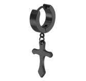 Boucle d'oreille CROSS Noire