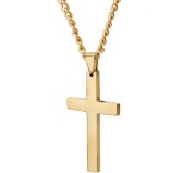 Pendentif Croix CROSS avec chaîne Dorée