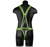 Singlet phosphorescent Body Glow Noir-Vert Néon