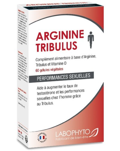 Stimulant sexuel Arginine Tribulus- Boite de 60 gélules