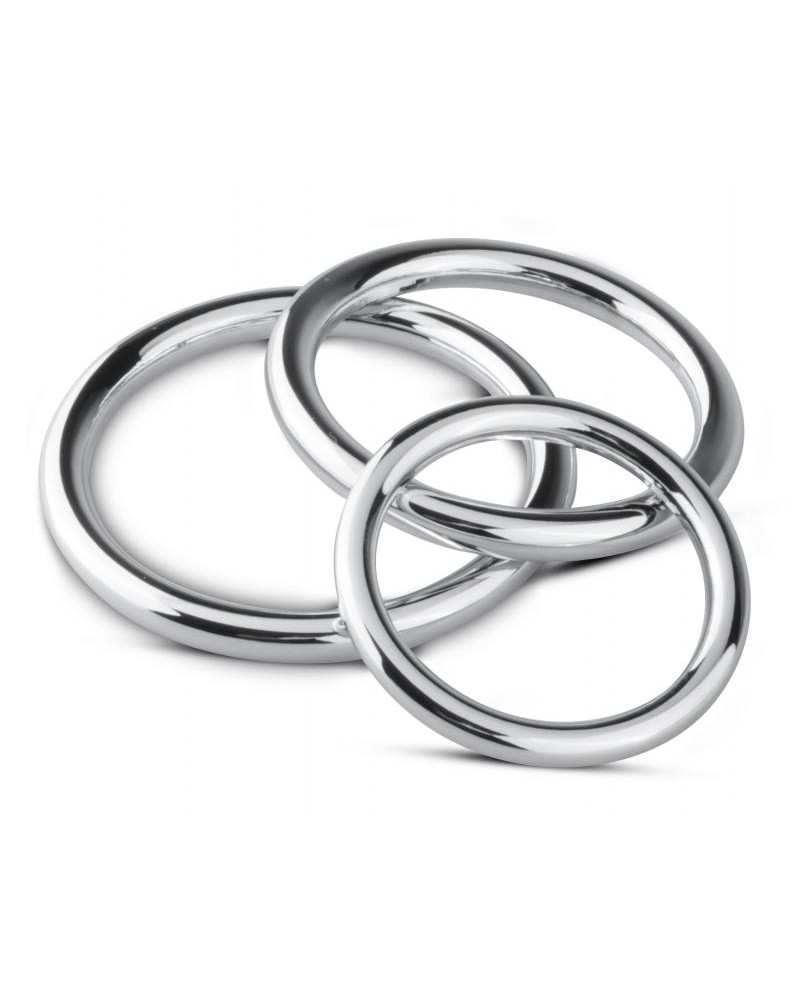 Lot de 3 cockrings Sinner Rings 40 à 50mm Lot de 3 cockrings Sinner Rings 40 à 50mm