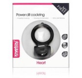 Anneau Vibrant Power Clit HEART – Noir