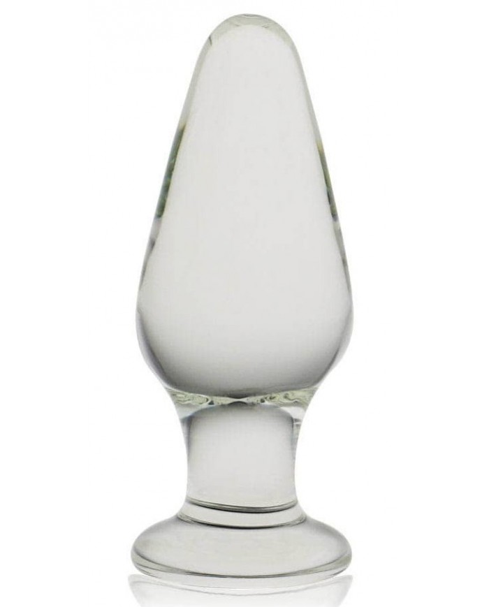 Plug en verre Romance Transparent 9.5 x 3.8cm Plug en verre Romance Transparent 9.5 x 3.8cm